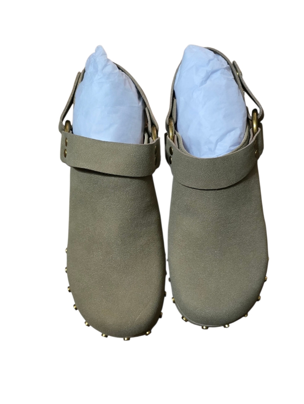 Frye & Co. Stoney Clog Cortez Seude Mushroom  Clog Sandals